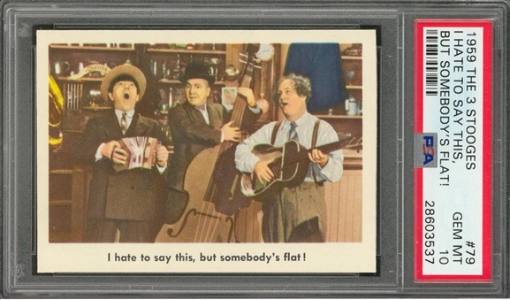 1959 Fleer "Three Stooges" #79 "I Hate To Say… " – PSA GEM MT 10